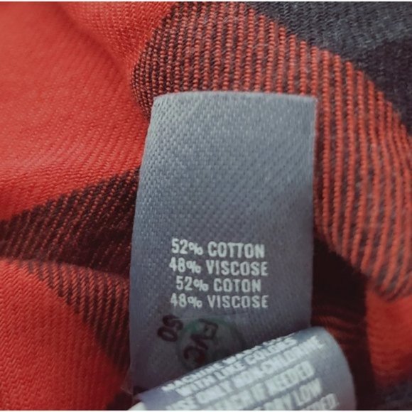 Aerie Soft Red + Black Plaid Cotton Shirt- S - Picture 11 of 16